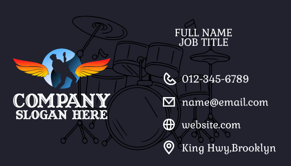 Orange Wing Band Business Card