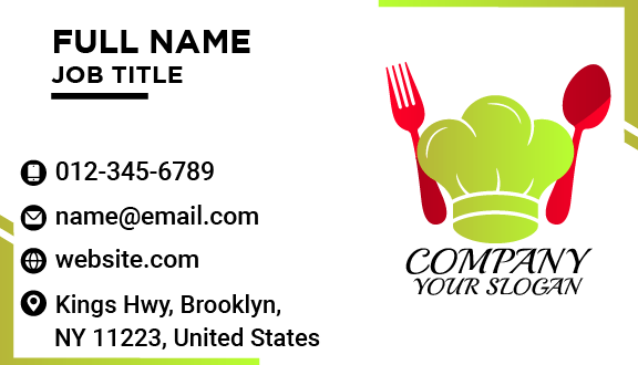 Organic Catering Business Card