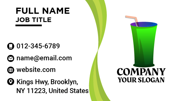 Organic Juice Business Card