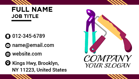 Paint Roller Handyman Business Card