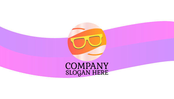 Kartu Nama Kacamata Lingkaran Pastel