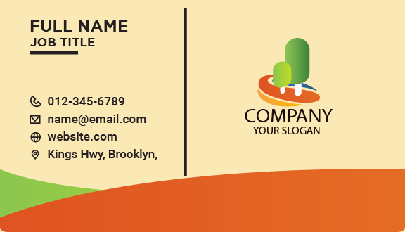 Pastel Landscaping Business Card