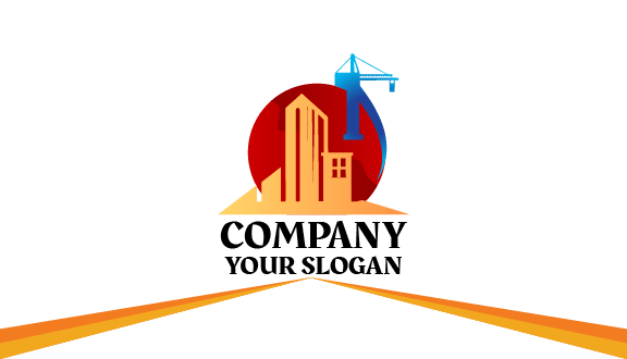 Carte De Visite De Construction Orange Pastel