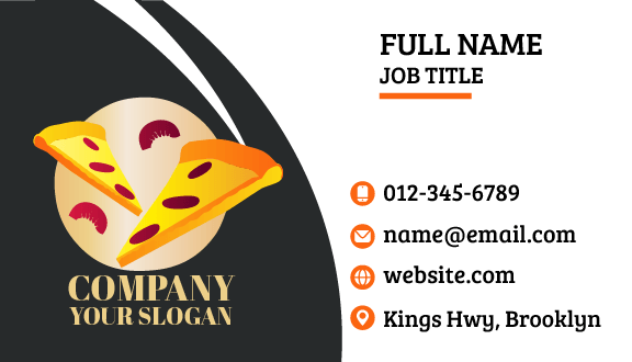 Pepperoni Pizza Business Card