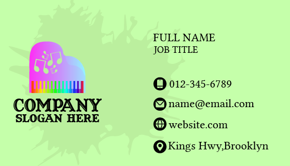 Piano Band Business Card