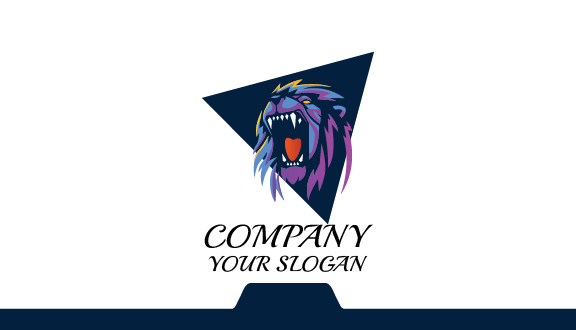 Kartu Nama Singa Bergigi Tajam