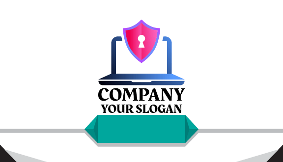 Tarjeta De Presentación De Seguridad Informática De Color Rosa