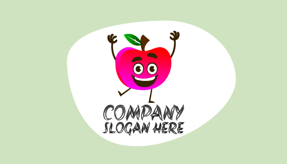 Cartão De Visita Maçã Dançante Rosa