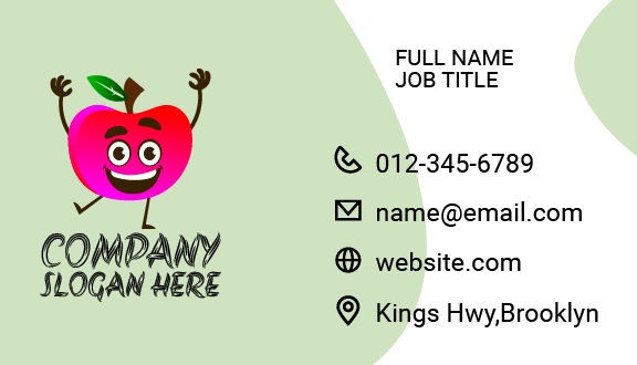 Pink Dancing Apple Business Card