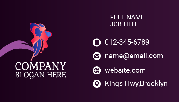 Pink Hair Model Boutique Business Card