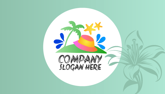 Kartu Nama Musim Panas Pink Hat