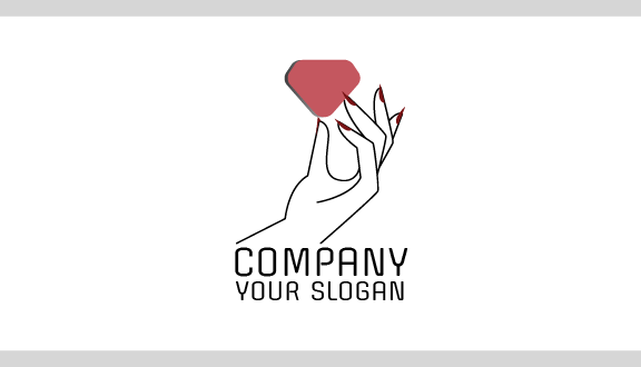 Tarjeta De Presentación Estética Con Joya Rosa