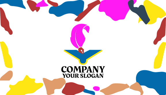 Pink Quill Art Business Card