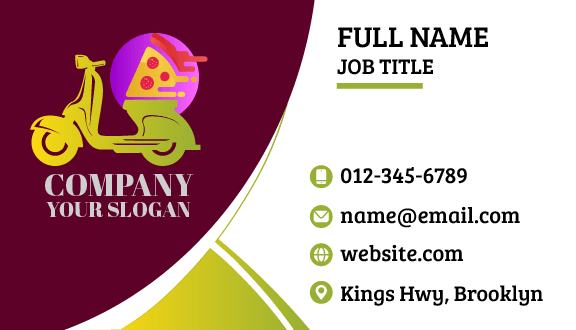 Pizza Delivery Business Card