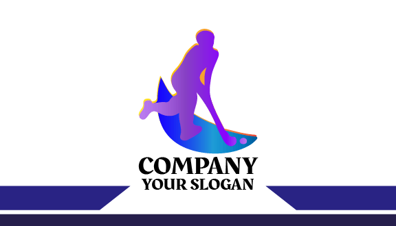 Tarjeta De Presentación Con Figura De Jugador De Hockey