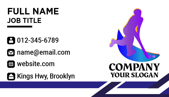 Player Figure Hockey Business Card