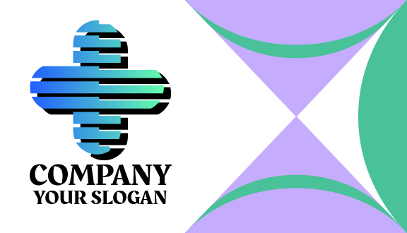 Plus Sign Abstract Business Card