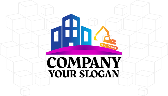 Carte De Visite De Construction De Machines Puissantes