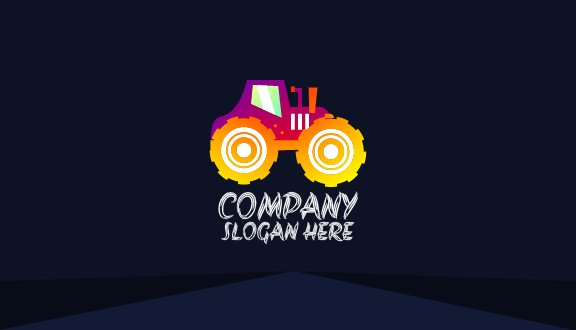 Tarjeta De Presentación De Tractor De Ruedas Potentes