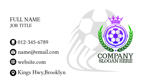 Premium Football Business Card