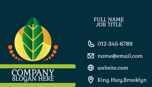 Premium Greenery Business Card