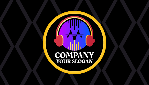 Premium Headphone Dj Business Card