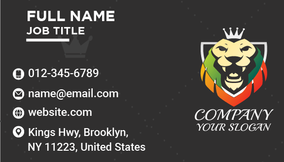 Premium Lion Mascot Business Card