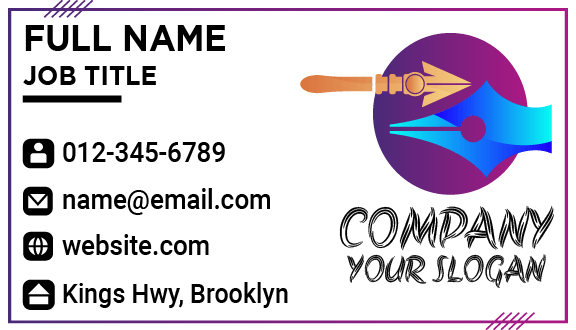 Premium Pen Artist Business Card