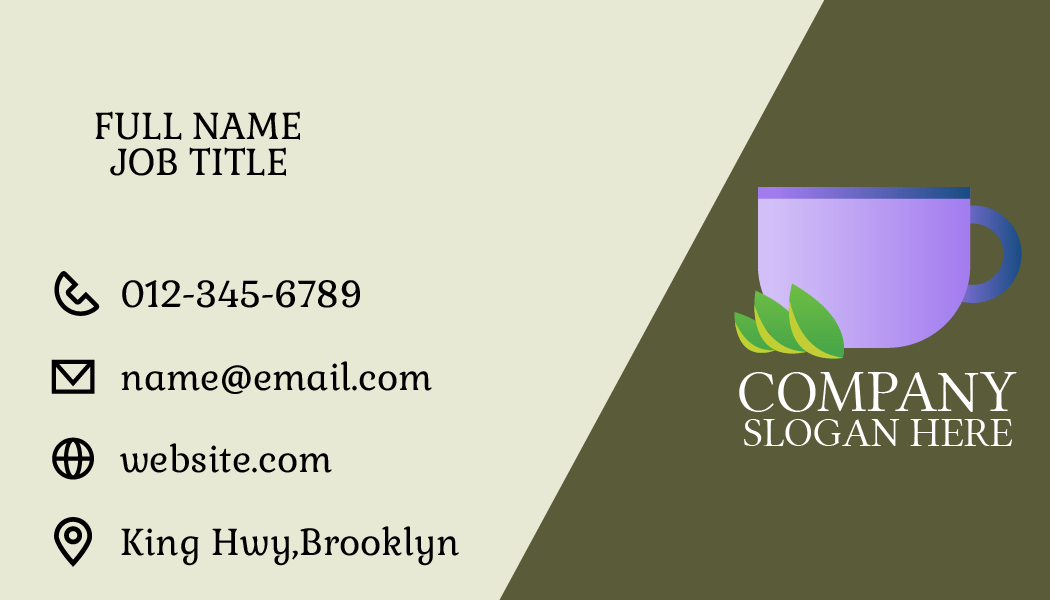 Premium Tea Shop Business Card