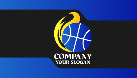 Bonita Tarjeta De Presentación De Baloncesto Azul