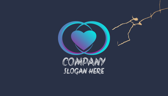 Kartu Nama Perhiasan Hati Yang Cantik