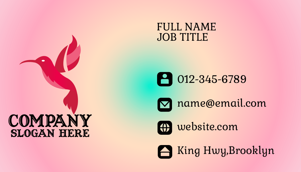 Pretty Pink Bird Business Card