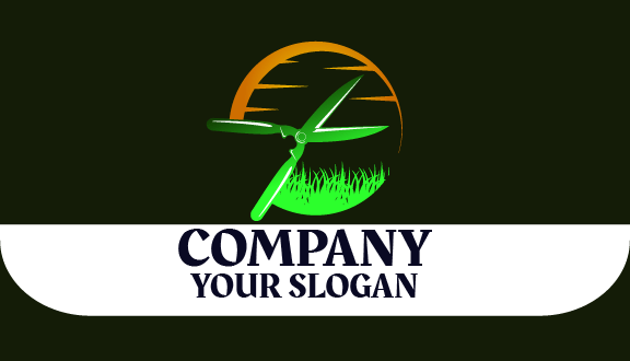 Cartão De Visita Para Relvado De Tesouras De Poda