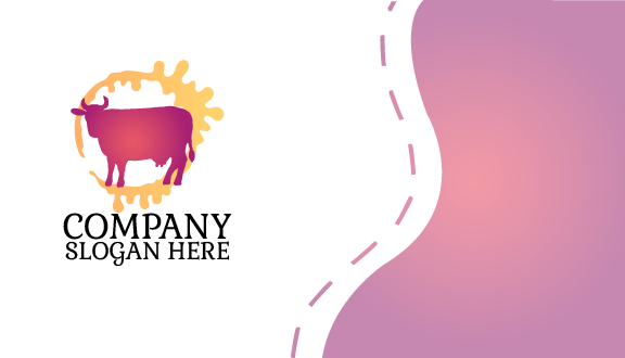 Tarjeta De Presentación Con Salpicaduras De Productos Lácteos Puros