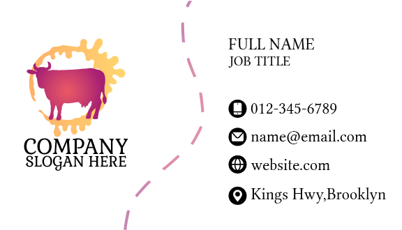 Pure Dairy Splatter Business Card