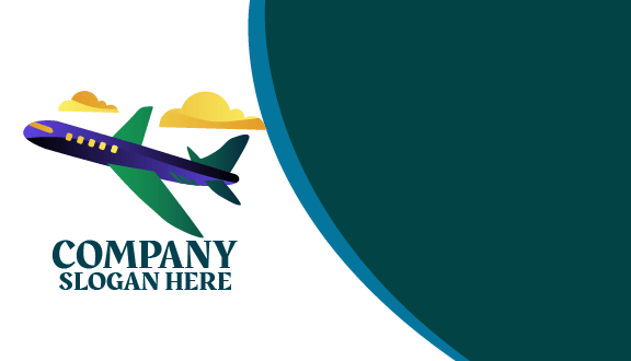 Kartu Nama Perjalanan Pesawat Terbang Ungu