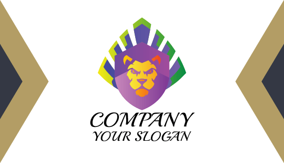 Kartu Nama Singa Berlencana Ungu