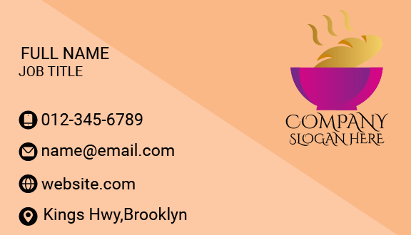 Purple Bowl Bread Bakery Business Card