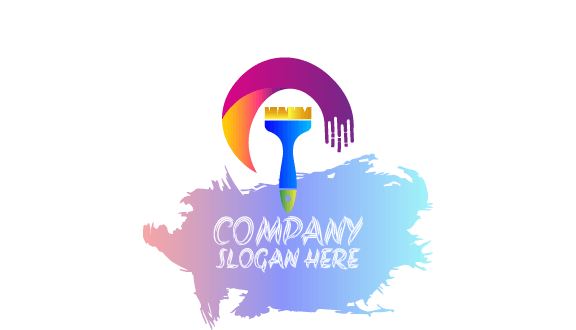 Purple Brushmark Painter Business Card