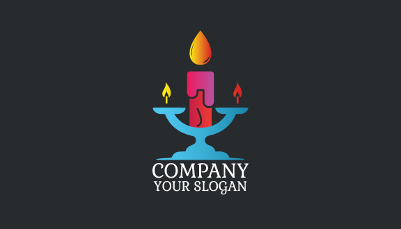 Lila Brennende Kerze Visitenkarte