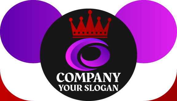 Tarjeta De Presentación De La Realeza Con Círculo Morado
