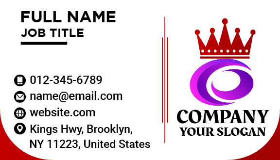 Purple Circle Regality Business Card