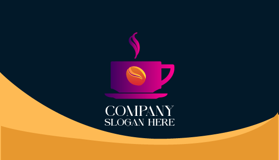 Caneca De Café Roxa Cartão De Visita