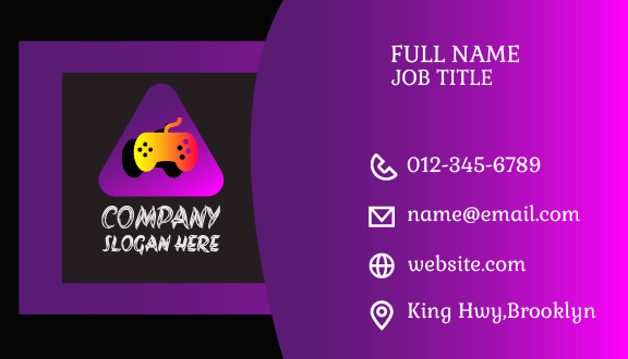 Purple Computer Games Business Card