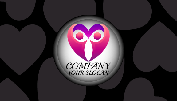 Kartu Nama Kencan Ungu