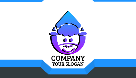 Tarjeta De Presentación De Productos Lácteos Con Gotitas Moradas