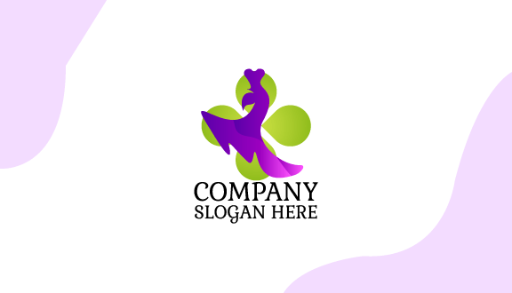 Tarjeta De Presentación De Boutique De Vestidos Morados