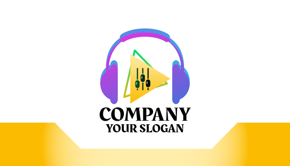 Purple Headphone Dj Business Card