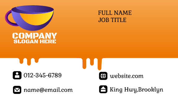 Purple Mug Cafe Business Card