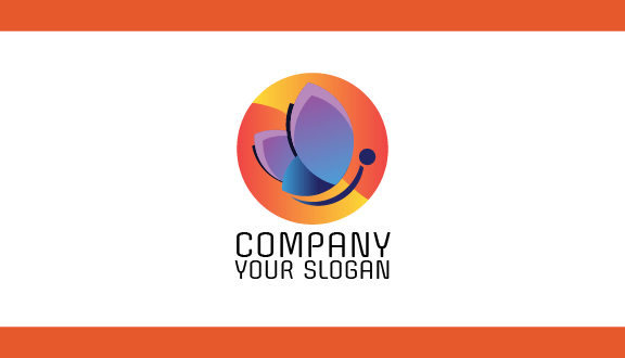 Tarjeta De Presentación Estética Con Pétalos Morados